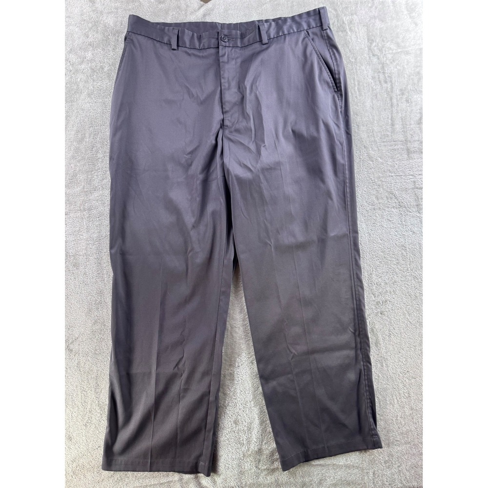 Pebble Beach Performance Mens Gray Flat Front Chino Golf Pants W38‎ L30